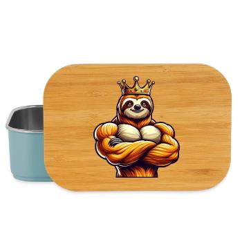 Muscular Sloth King Entraînement de remise en forme - Boîte à goûter - bleu pâle - Devant
