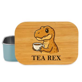 Tea Rex dinosaure T-Shirt buveur de thé Dire - Boîte à goûter - bleu pâle - Devant