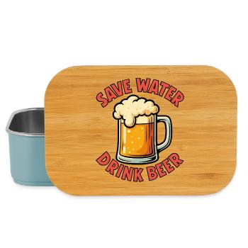 Save Water Drink Beer Humor Design - Lunch Box - light blue - Front