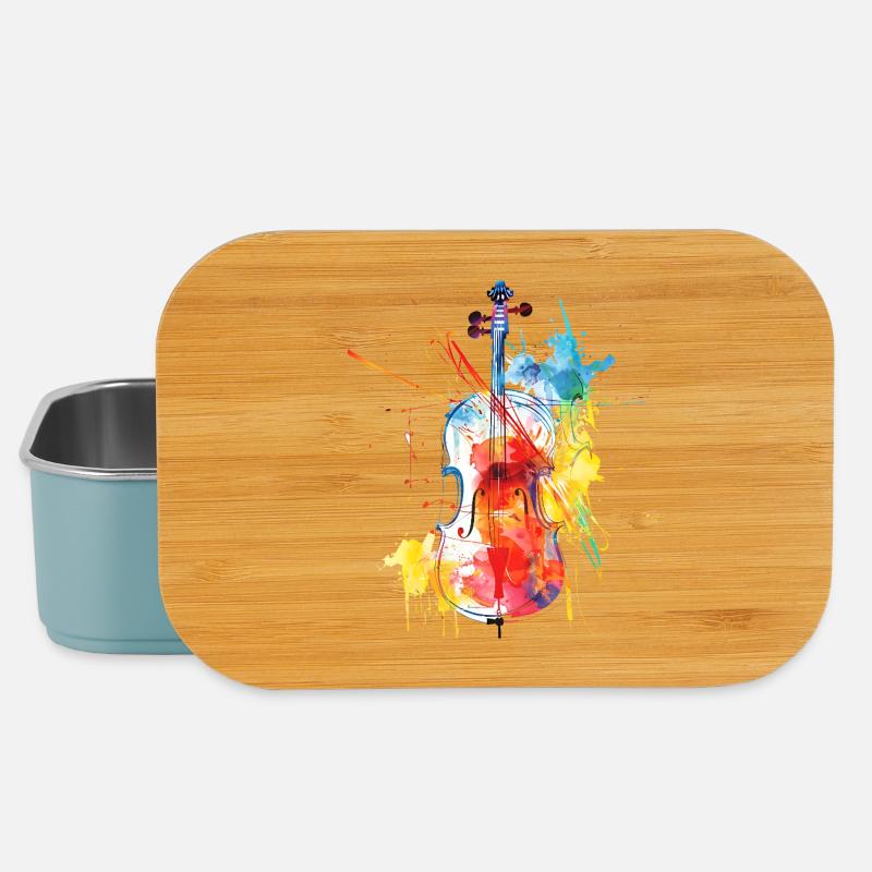 Art du violon coloré - Boîte à goûter - bleu pâle
