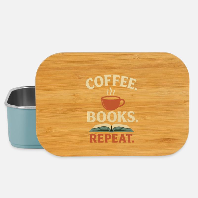 Coffee books repeat - Lunch Box - Hellblau