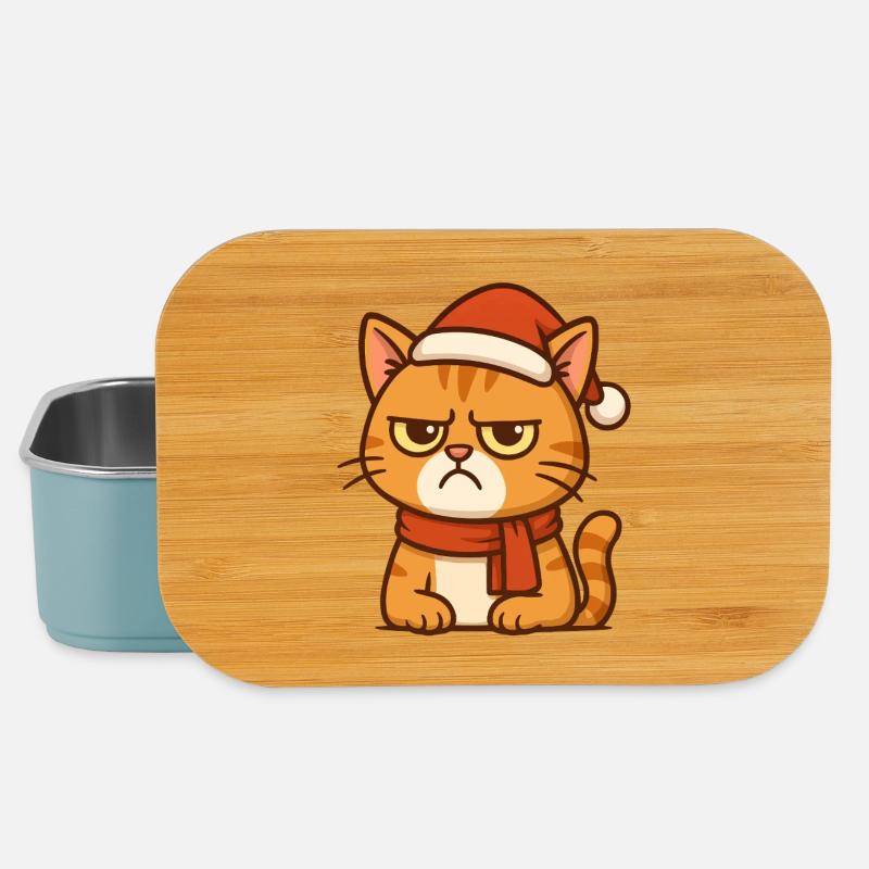 Grumpy Christmas hangover - Lunch Box - light blue