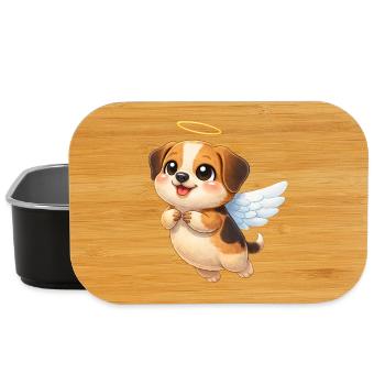 Süßer Beagle Engel mit Flügeln Cartoon Liebhaber - Lunch Box - Schwarz - Vorne