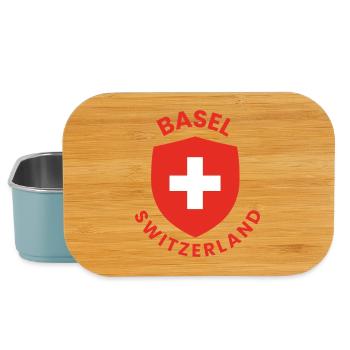 Basel shield Swiss cross - Lunch Box - light blue - Front
