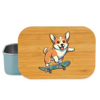 Corgi-farbenes Skateboard - Lunch Box - Hellblau - Vorne