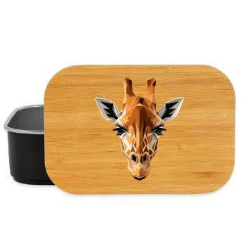 Giraffe Africa Love Safari Wilderness Cute Giraffes - Lunch Box - black - Front