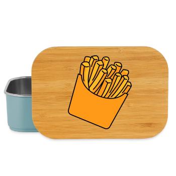 Pommes Fries Illustration - Lunch Box - Hellblau - Vorne