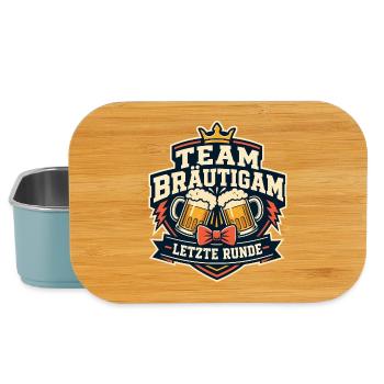 Team Bräutigam Letzte Runde JGA Junggesellen - Lunch Box - Hellblau - Vorne