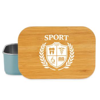 logo_sport_white_on_transparent - Lunch Box - light blue - Front