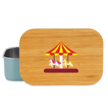 Zirkus Manege Clown Tiere Jongleur Artist Gaukler - Lunch Box - Hellblau - Vorne