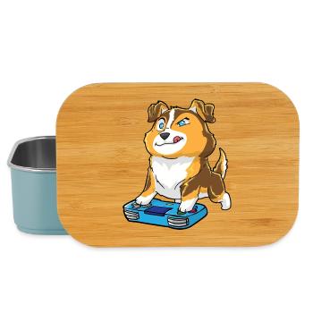 Australian Shepherd Gamepad Kawaii - Lunch Box - Hellblau - Vorne