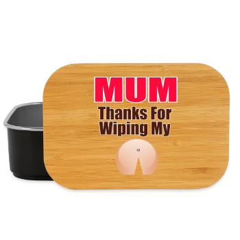 Maman merci de m’avoir essuyé les fesses - Boîte à goûter - noir - Devant