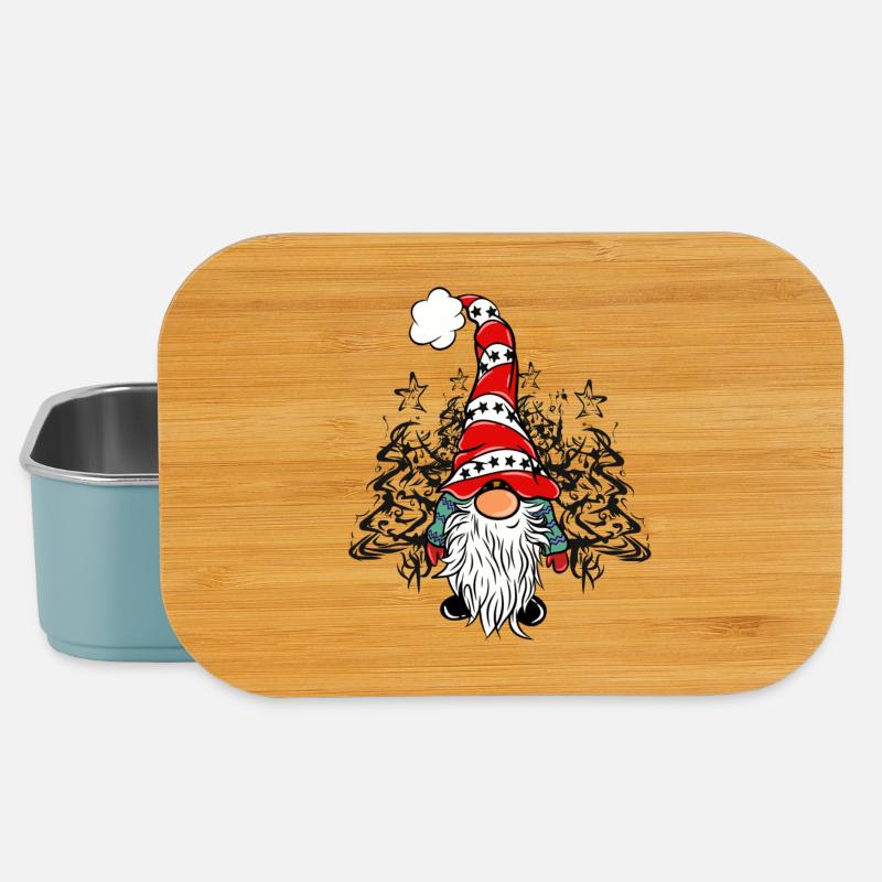 Gnome Art de Noël - Boîte à goûter - bleu pâle