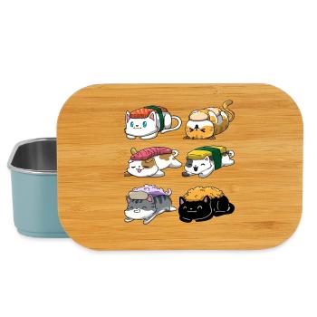 Sushi Katze Anime - Lunch Box - Hellblau - Vorne