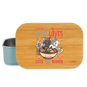 Ramen und Katzen Ramennudeln Nudelsuppe - Lunch Box - Hellblau - Vorne
