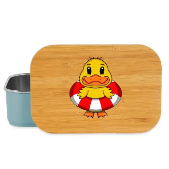 Duck Swimming Lifebuoy - Lunch Box - light blue - Front
