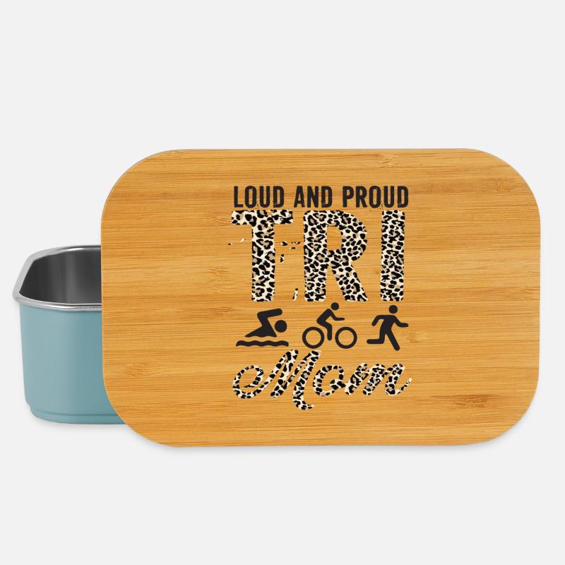 Laute Und Stolze Tri Mom Triathletin - Lunch Box - Hellblau