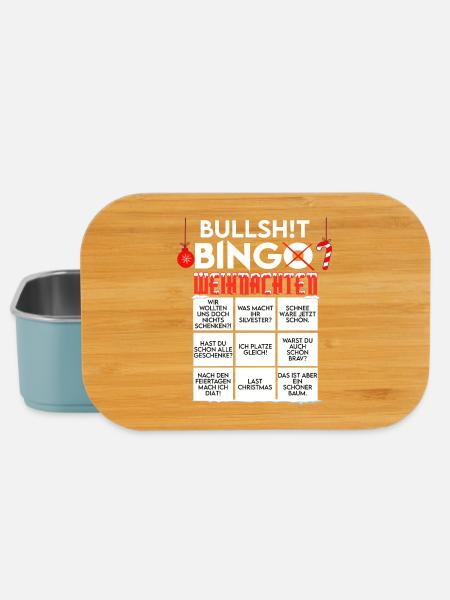 Weihnachten BINGO BULLSHIT - Lunch Box - Hellblau