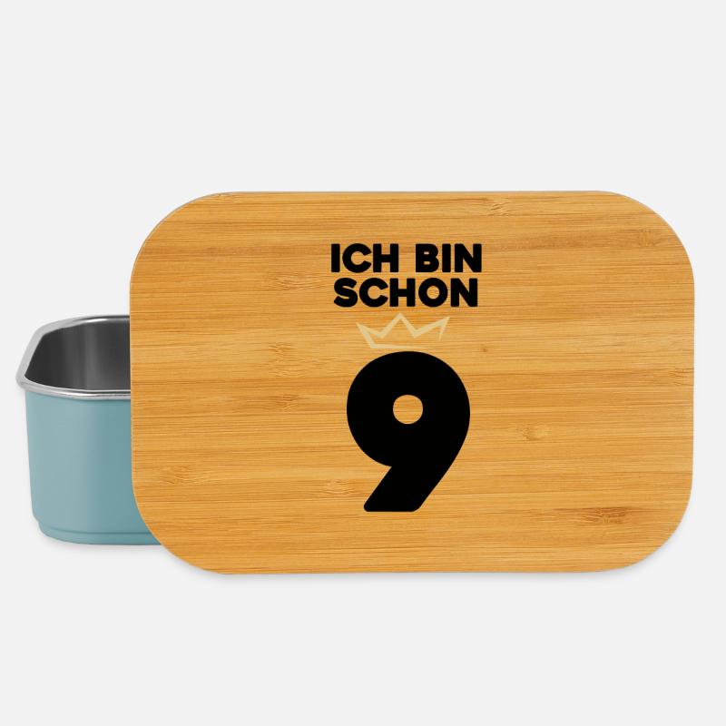 9 Geburtstag - 9 Jahre mit Krone - Lunch Box - Hellblau