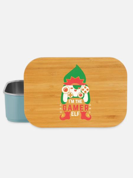 Christmas Elf Gamer bei Digital Embroidery - Lunch Box - Hellblau