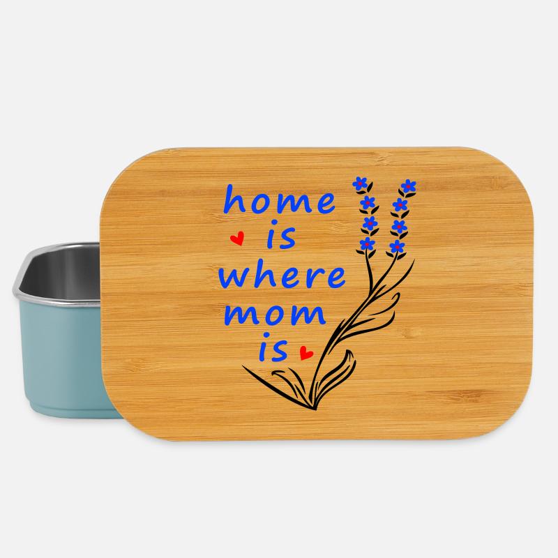 home is where mom is - Lunch Box - Hellblau