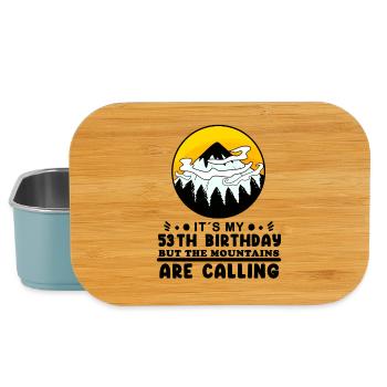 53. Geburtstag Berge 53 Jahre alt Berg Wandern - Lunch Box - Hellblau - Vorne