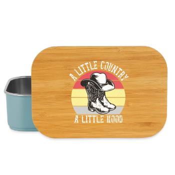 Little Country Little Hood Cowboy Country Music - Lunch Box - light blue - Front