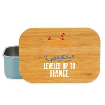 Leveled Up To Fiance Newly Engaged Couple - Lunch Box - light blue - Front