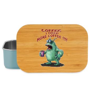 Coffee, I need more Coffee !!! - Lunch Box - Hellblau - Vorne