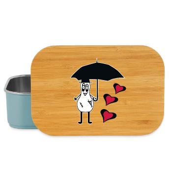 Halloween Geist Regenschirm Herzen Fantasy - Lunch Box - Hellblau - Vorne