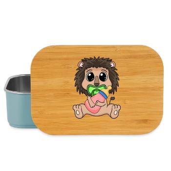 Bébé Lion Animal - Boîte à goûter - bleu pâle - Devant
