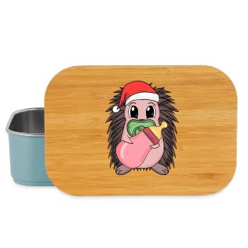 Igel Baby Weihnachten - Lunch Box - Hellblau - Vorne