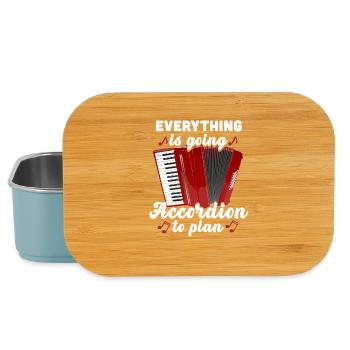 Tout va en accordéon au plan accordéoniste - Boîte à goûter - bleu pâle - Devant