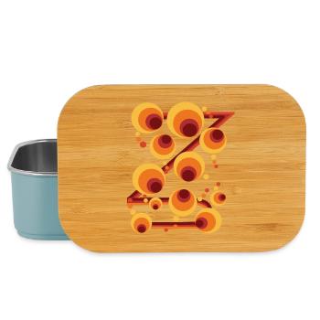 Abstraktes Polka Dot Kreismuster - Lunch Box - Hellblau - Vorne