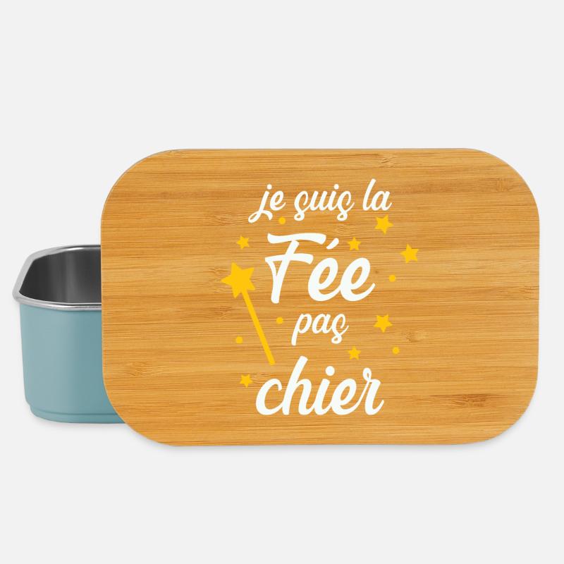 Je suis la Fée pas chier ! - Boîte à goûter - bleu pâle