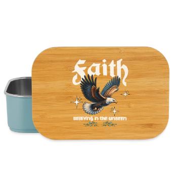 Faith Inspirational Eagle Illustration - Lunch Box - light blue - Front