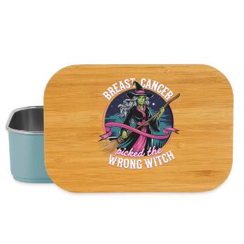 Breast cancer defeated - Malignant tumor - Lunch Box - light blue - Front