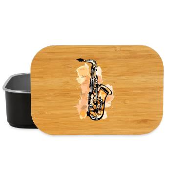 Saxophone Graphics - Lunch Box - black - Front
