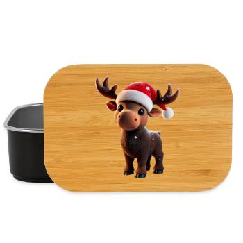Elch - Moose - Weihnachten - Lunch Box - Schwarz - Vorne