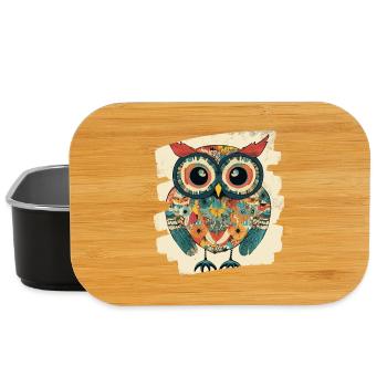 Eule - Lunch Box - Schwarz - Vorne