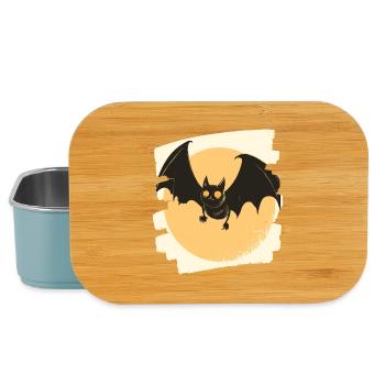 Fledermaus Retro - Lunch Box - Hellblau - Vorne