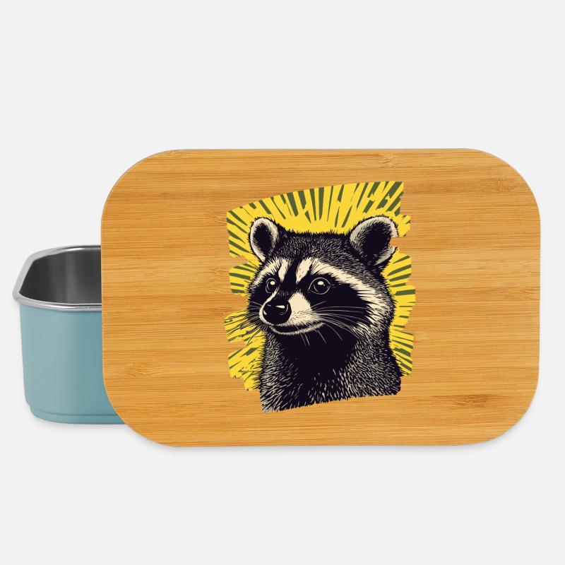 Waschbär - Lunch Box - Hellblau