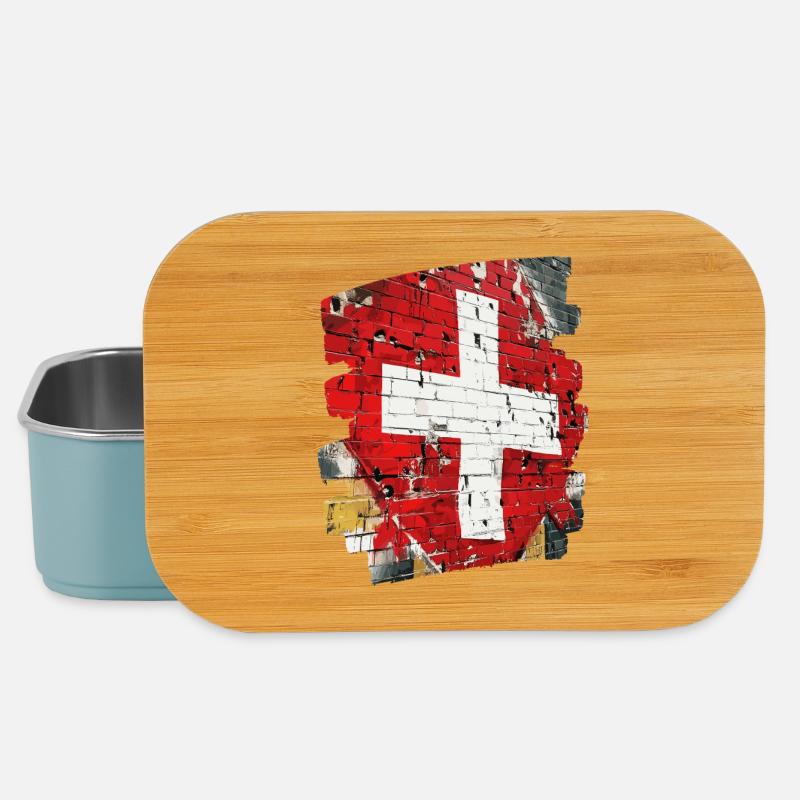 Schweizer Flagge Schweiz - Lunch Box - Hellblau