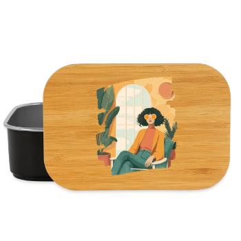 Relax Meditation Selfcare Me-Time - Lunch Box - Schwarz - Vorne