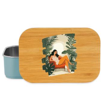 Relax Meditation Selfcare Me-Time - Lunch Box - Hellblau - Vorne