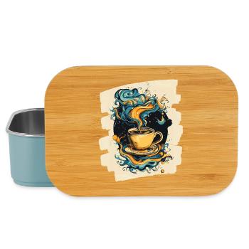 Kaffee Coffee Kaffeeliebhaber - Lunch Box - Hellblau - Vorne