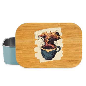 Kaffee Coffee Kaffeeliebhaber - Lunch Box - Hellblau - Vorne