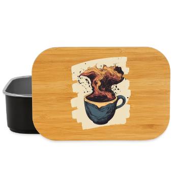 Kaffee Coffee Kaffeeliebhaber - Lunch Box - Schwarz - Vorne