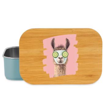 Lama Alpaka Beauty Selfcare Maske - Lunch Box - Hellblau - Vorne
