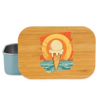 cream and cream scoop summer sunset - Lunch Box - light blue - Front